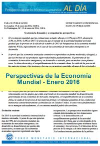 Perspectivas de la económia mundial - Enero 2016