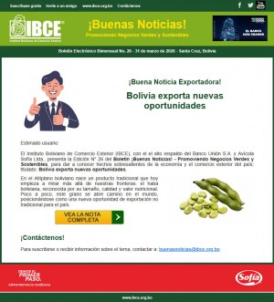 Bolivia exporta nuevas oportunidades