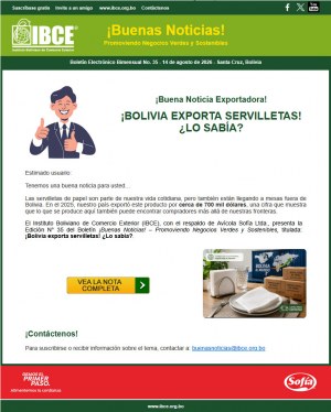 ¡Bolivia exporta servilletas! ¿Lo sabía?