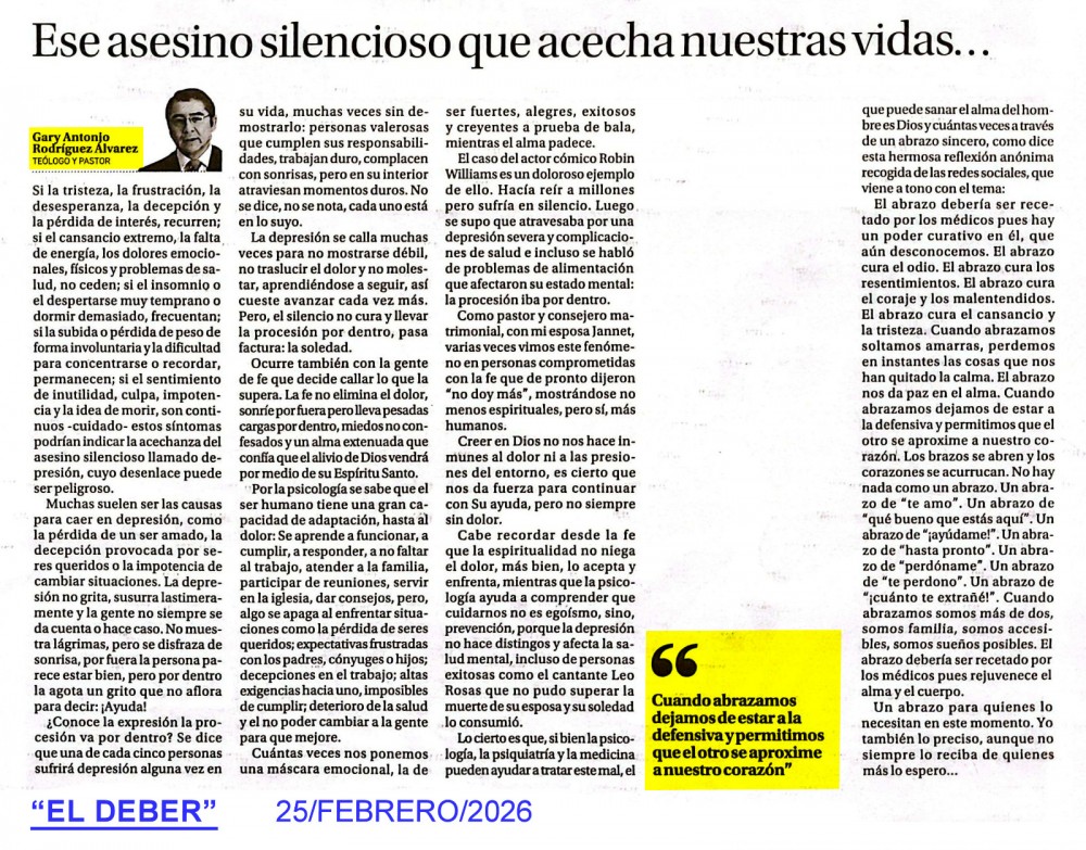 Ese asesino silencioso que acecha nuestras vidas…