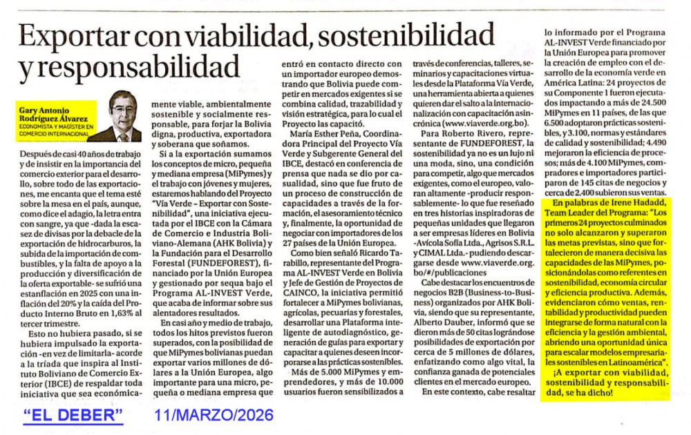 Exportar con viabilidad, sostenibilidad y responsabilidad
