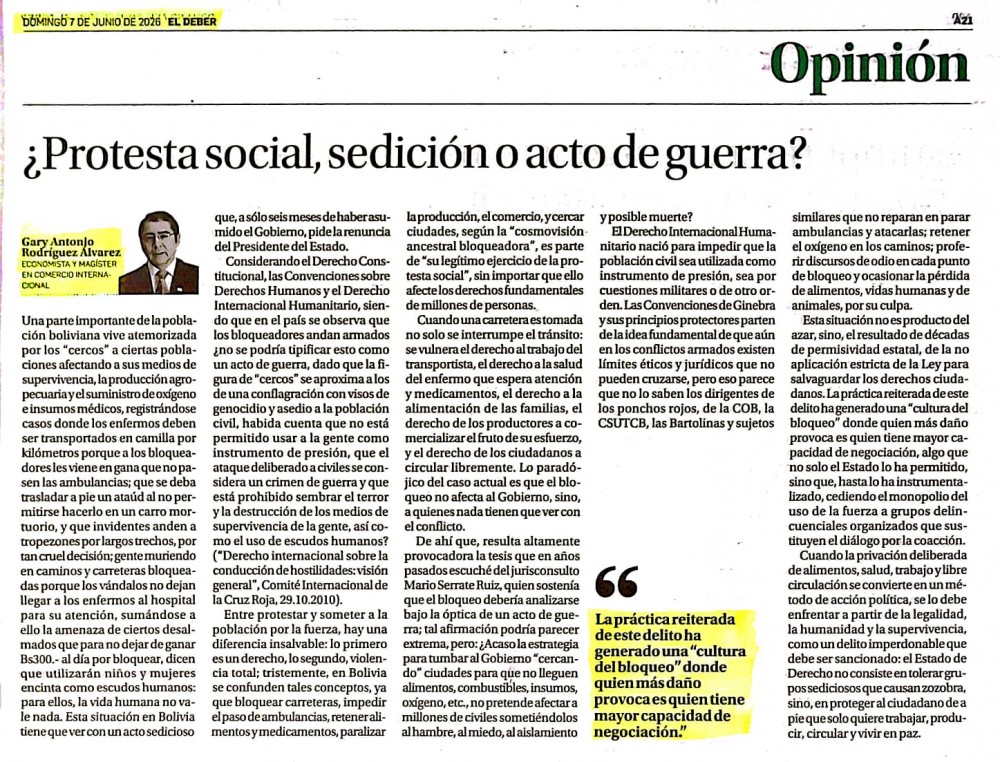 ¿Protesta social, sedición o acto de guerra?