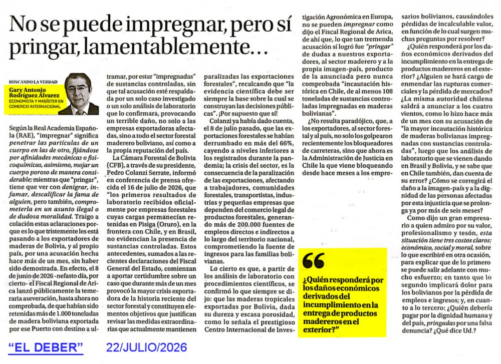 No se puede impregnar, pero sí pringar, lamentablemente…