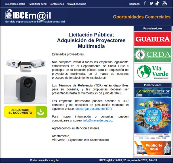 Licitación Pública: Adquisición de equipos multimedia