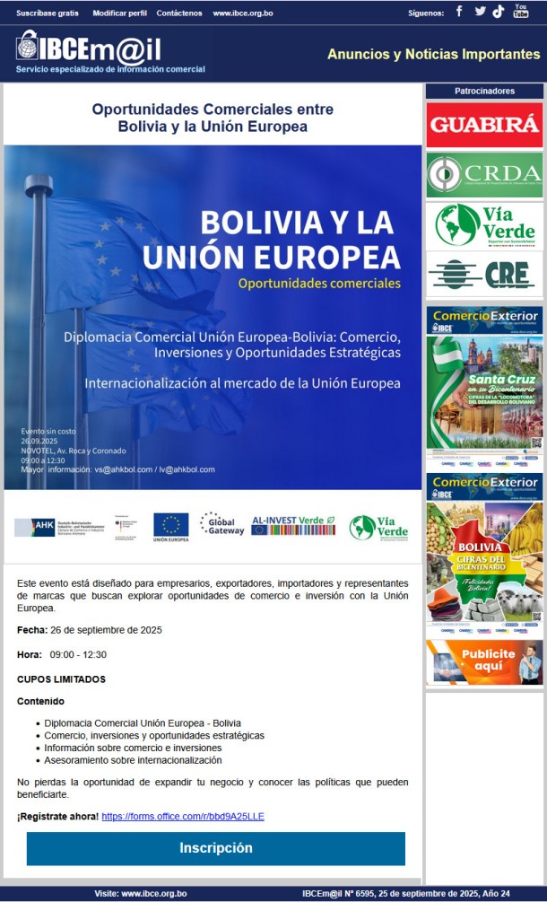 Oportunidades Comerciales entre Bolivia y la Unión Europea