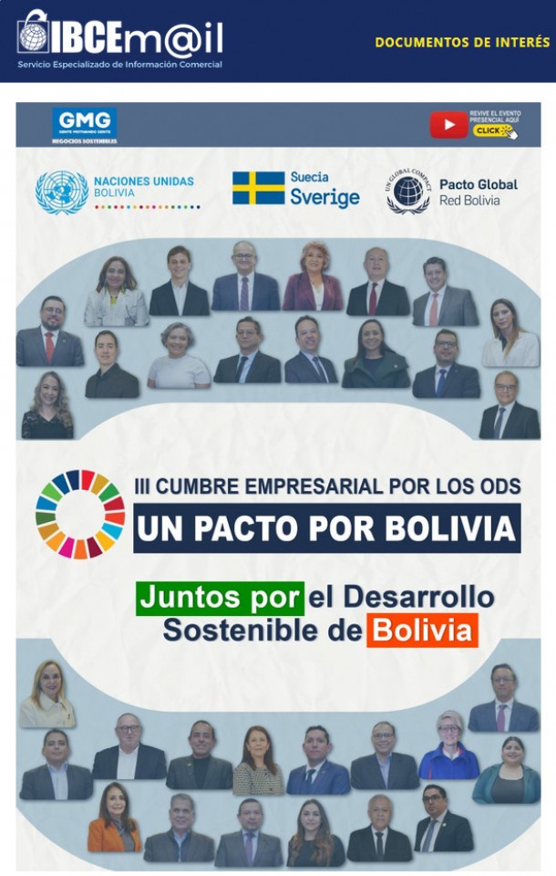 III Cumbre Empresarial por los ODS un pacto por Bolivia